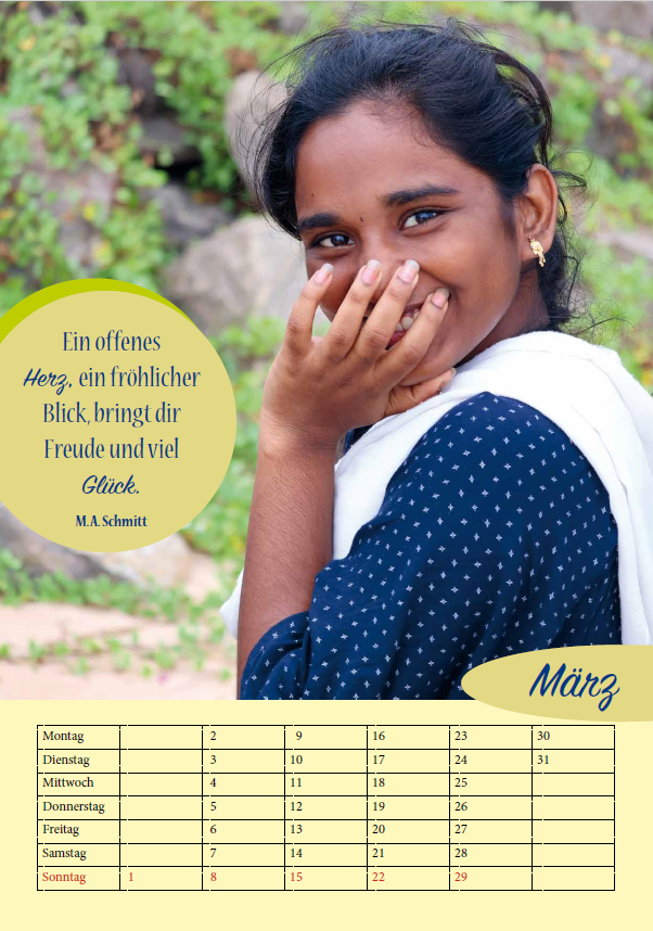 Kalender Montat mit Kind